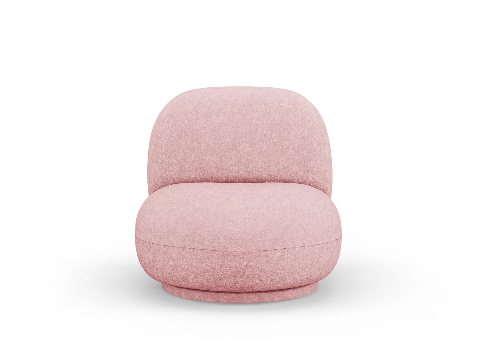 Micadoni MICADONI Chuck svingstol, 1 sete - rosa chenille og sort plast