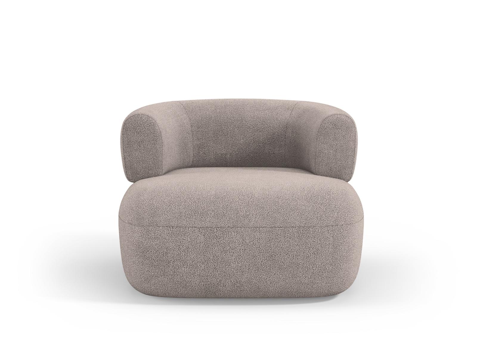 Micadoni MICADONI Jenny lenestol, m armlener, 1 sete - brun bouclé og sort plast
