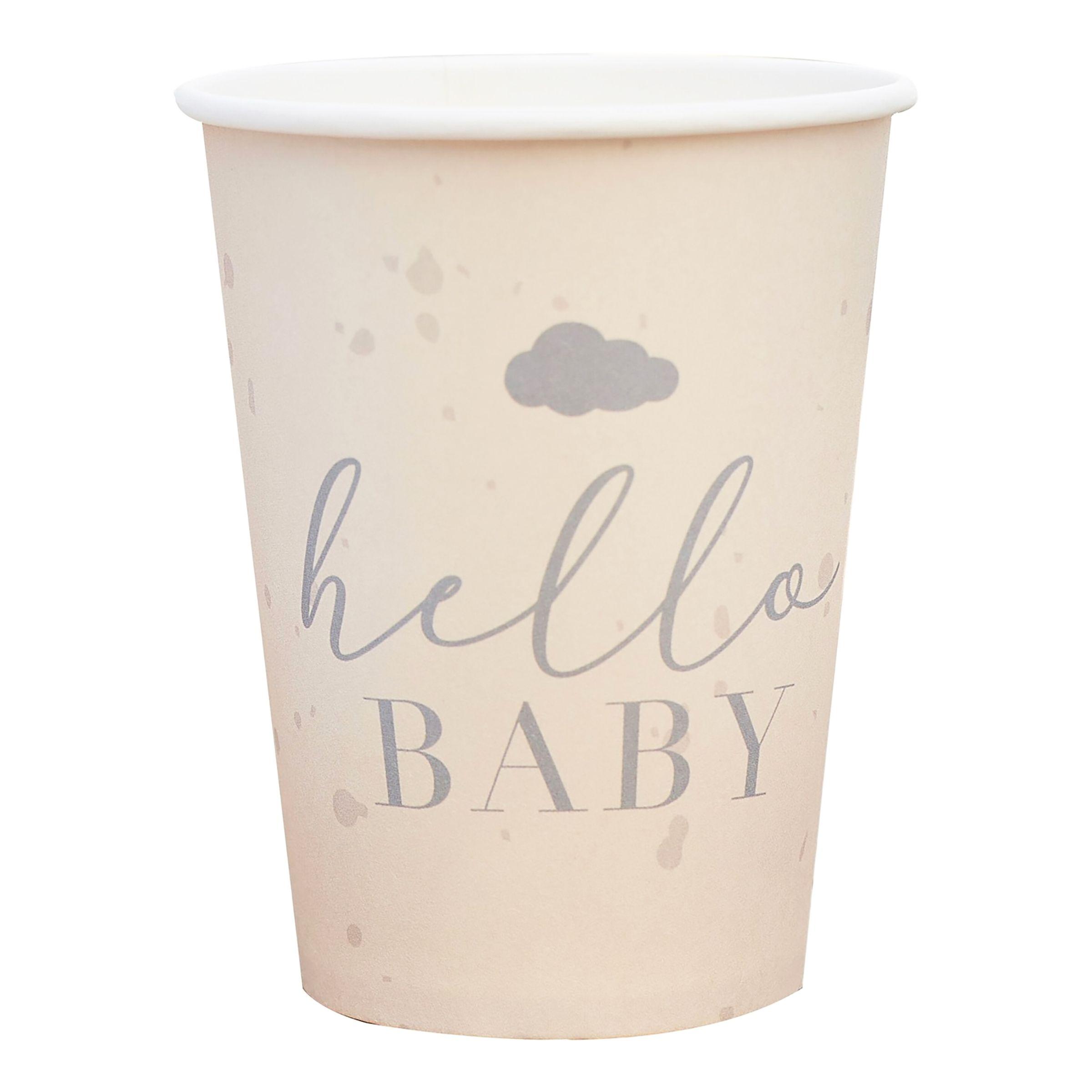 Ginger Ray Pappkopper Hello Baby - 8-pakning