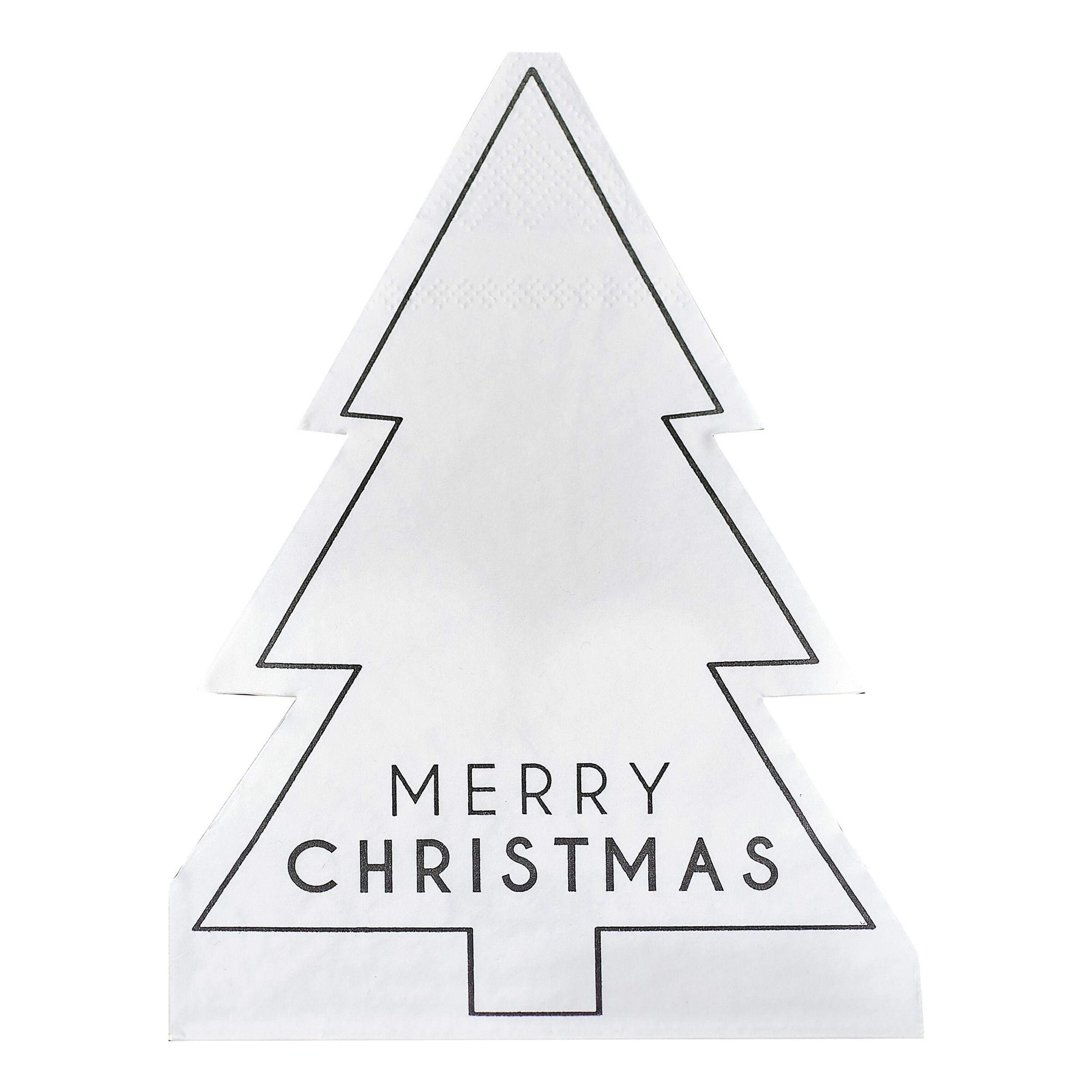 Ginger Ray Servietter Juletre Merry Christmas - 16-pakning