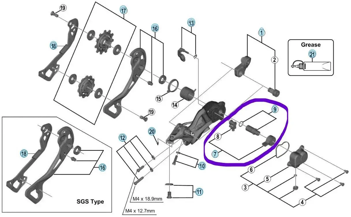 Shimano Shimano Stabilisator RD-M9100-GS