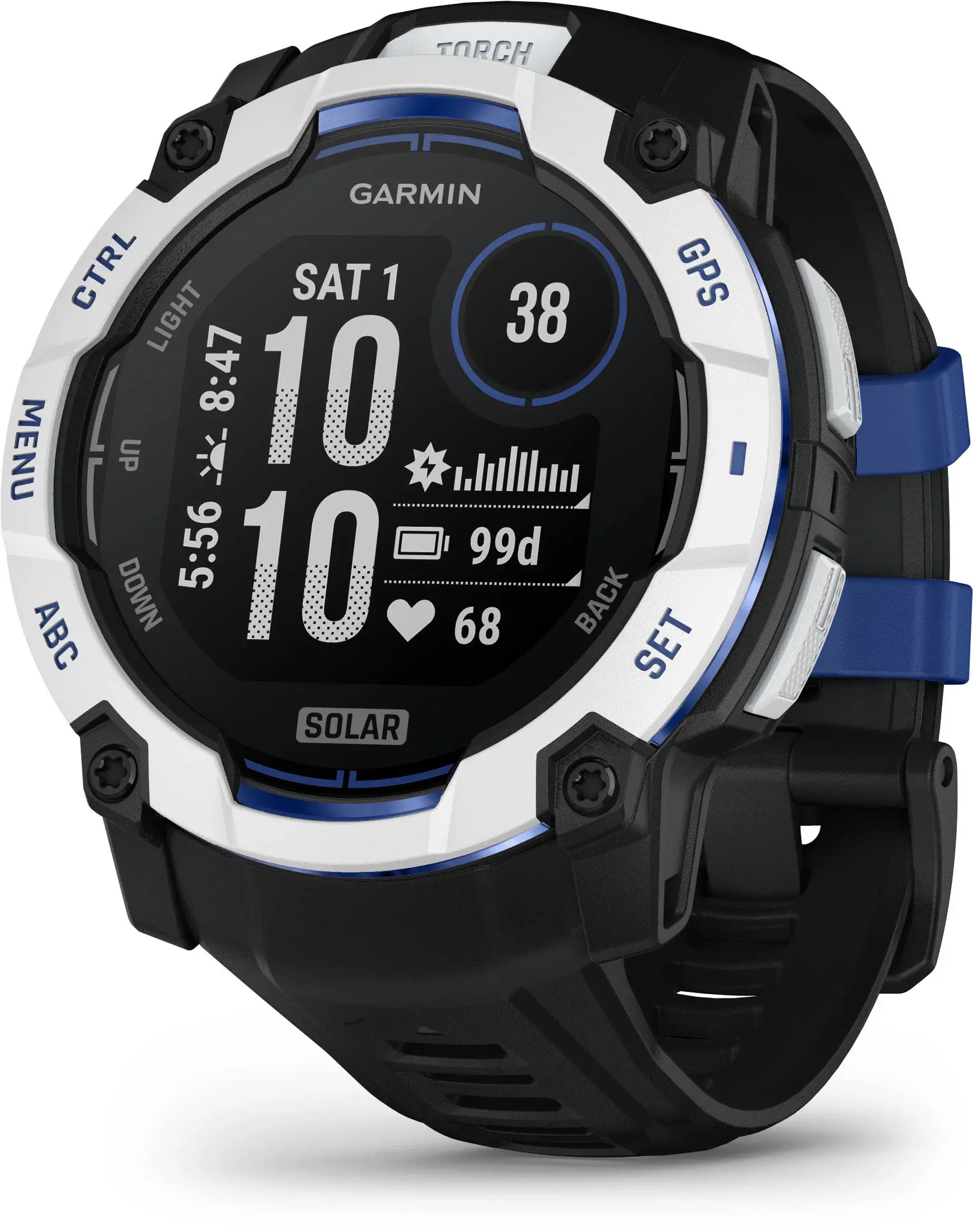 Garmin Garmin Instinct 3 Solar 50mm Whitestone/Black/Bolt Blue