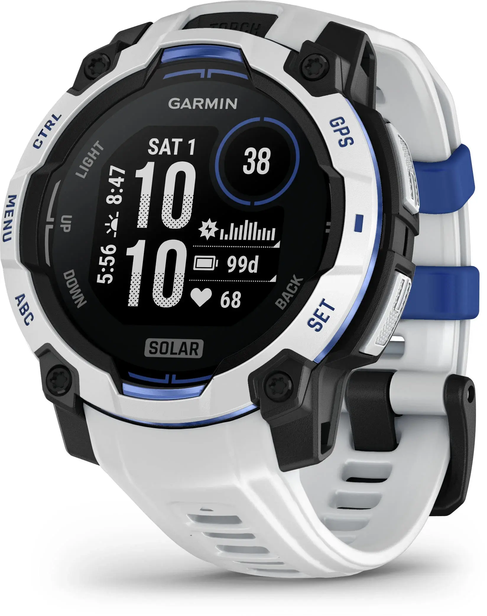 Garmin Garmin Instinct 3 Solar 45mm Whitestone/Whitestone/Bolt Blue