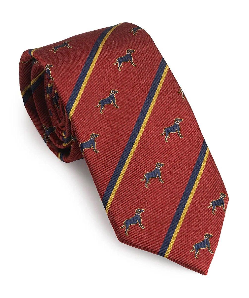 Laksen Laksen Regimental Stripe Tie Dog