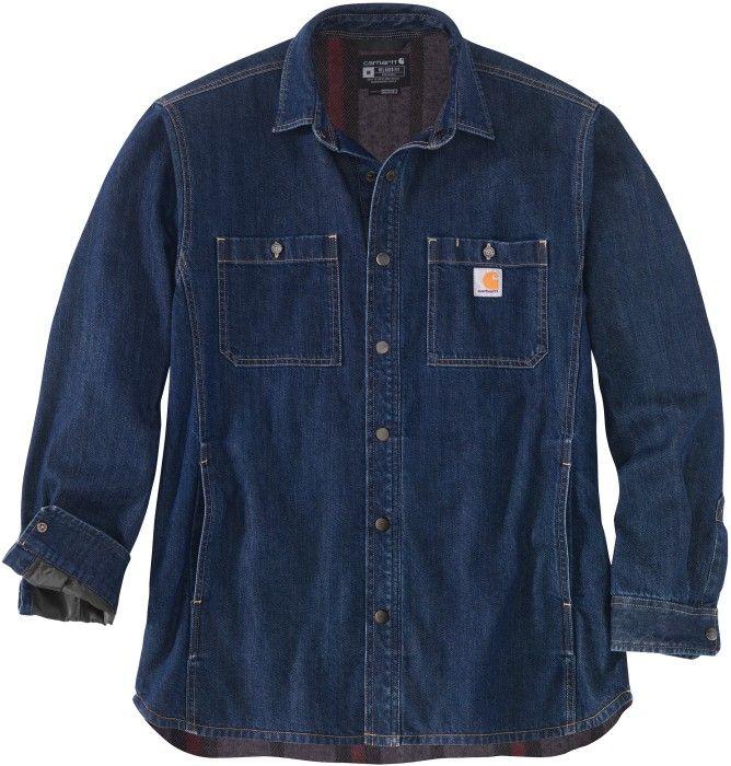 Carhartt Workwear Carhartt Workwear Carhartt M's Denim Fleece Lined Snap Front Shirt Glacier