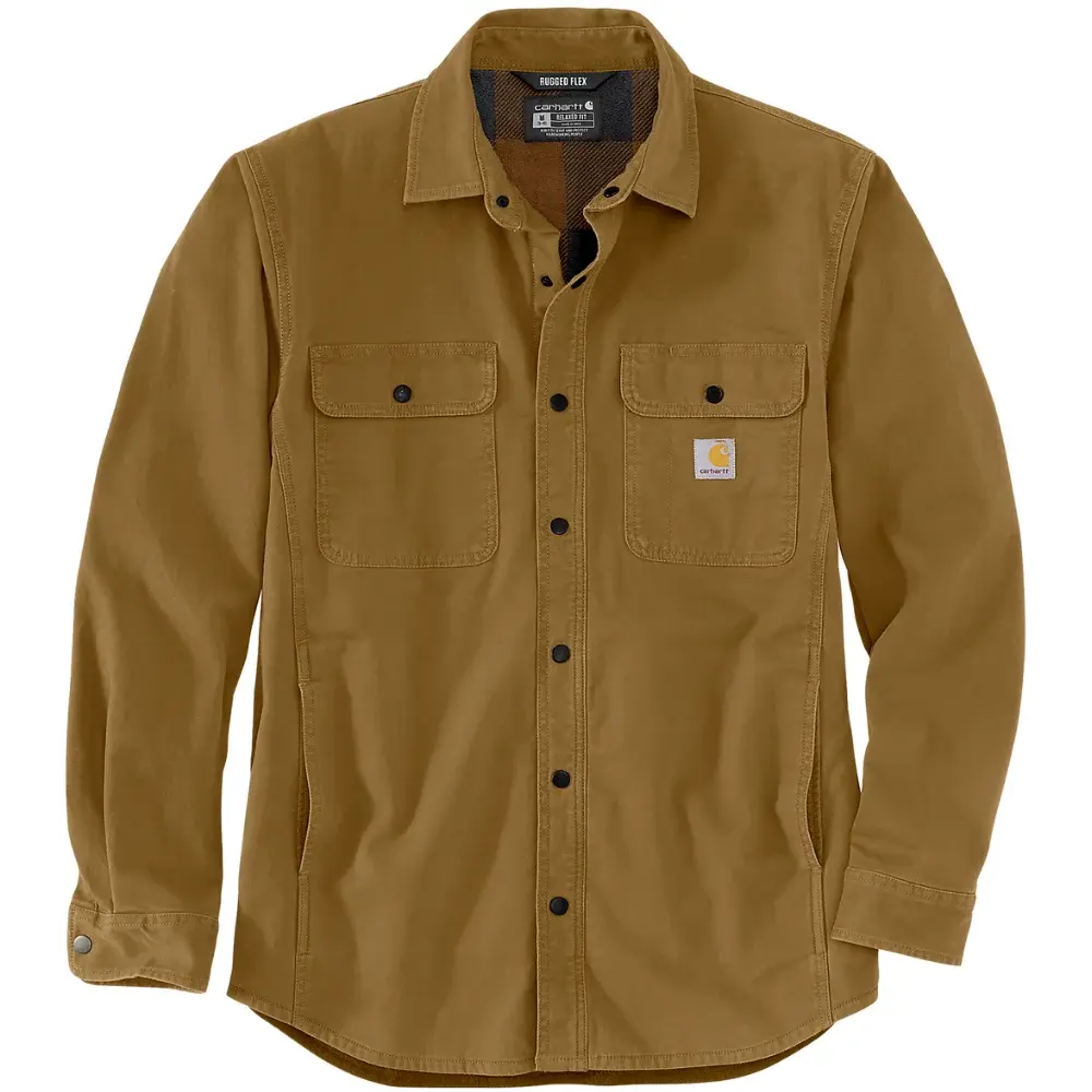 Carhartt Workwear Carhartt Workwear Carhartt M's Canvas Fleece-Lined Shirt Jacket Oak Brown