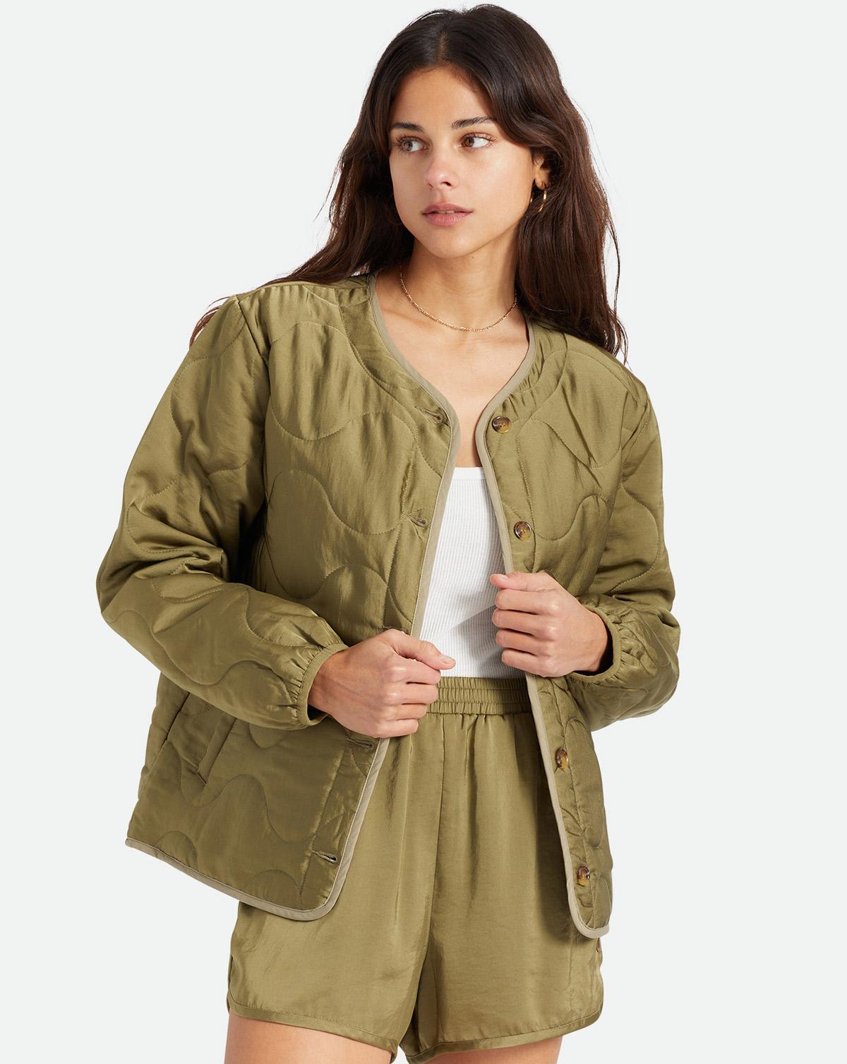 BRIXTON Brixton Flight Padded Jacket Oliven