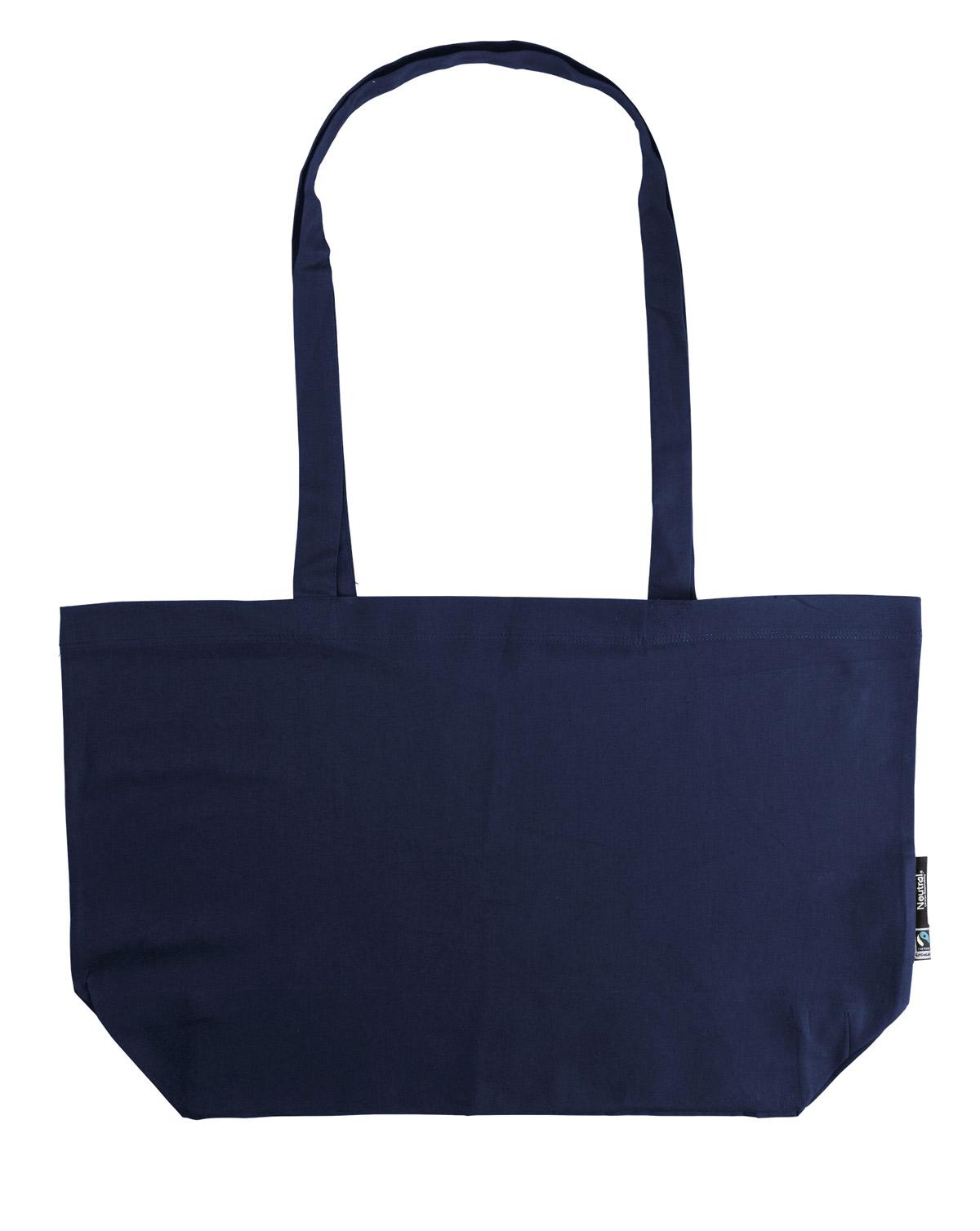 Neutral Neutral Organic - Shopping Bag w. Gusset Navy Blå