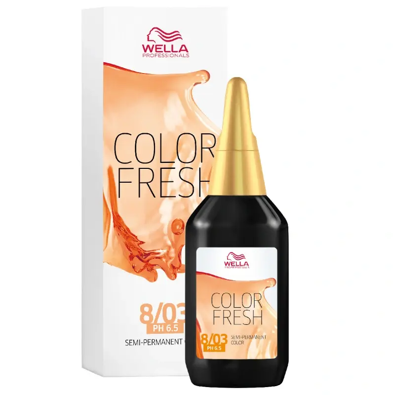 Wella Professionals Wella Color Fresh 8/03 Light Blonde Natural Gold (75ml)