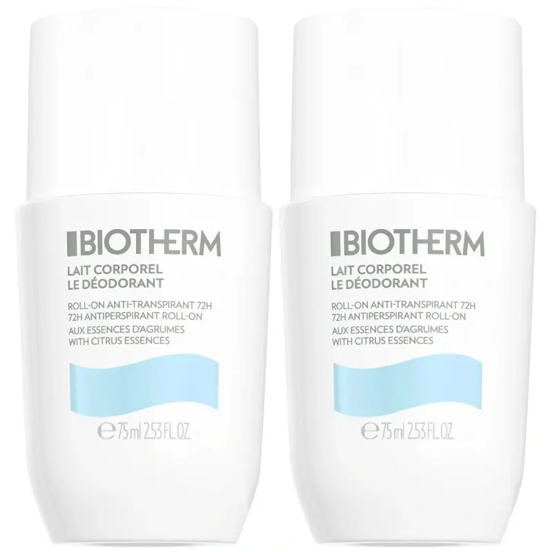 Biotherm Biotherm Lait Corporel Deodorant Roll-On (2 x 75 ml)