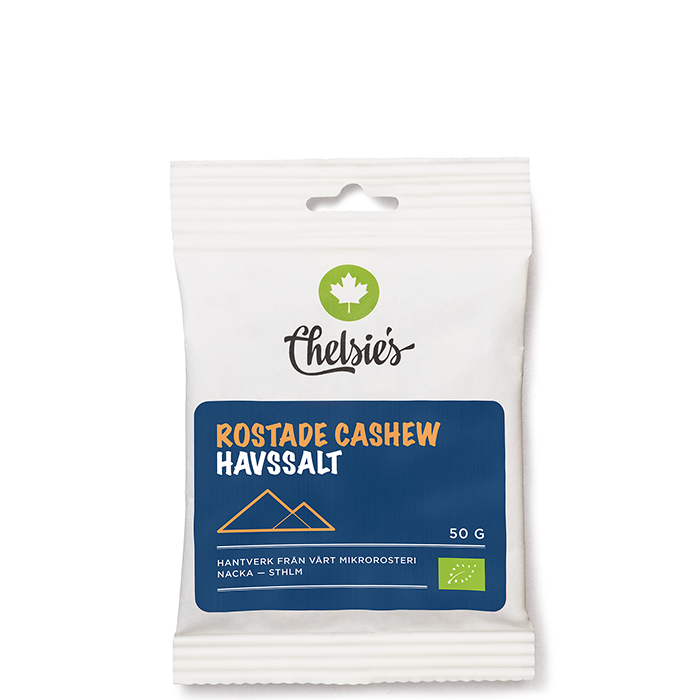 Chelsie s Organic Gourmet Prod Ristede Cashewnøtter Havsalt 50 g
