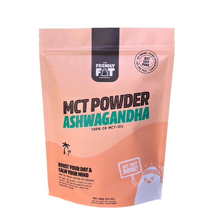 The Friendly Fat Company C8 MCT-pulver Ashwagandha 260 g