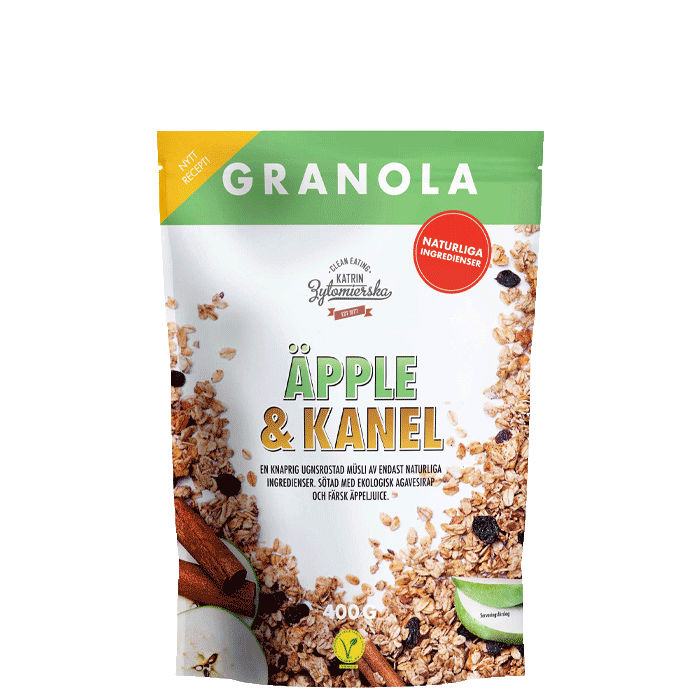 Clean Eating Granola Eple & Kanel, 400 g