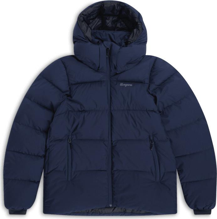 bergans Bergans Women's Lava Warm Down Jacket With Hood Navy Blue/solid Grey