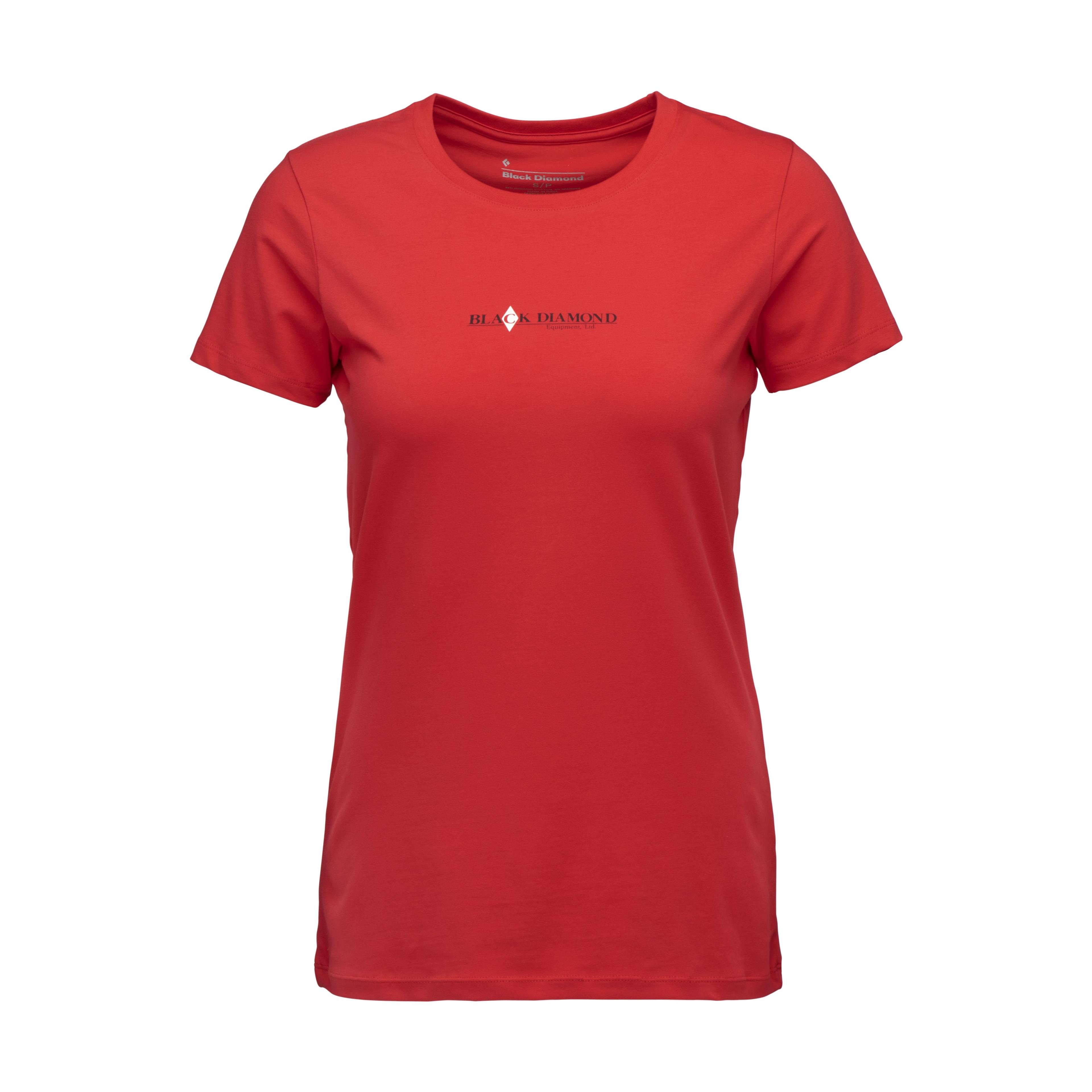Black Diamond Black Diamond Women's Heritage Wordmark Shortsleeve Tee Coral Red
