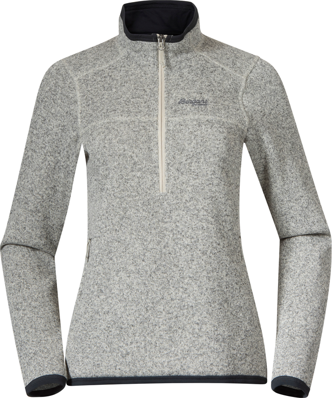 bergans Bergans Women's Kamphaug Knitted Half Zip Chalk Sand
