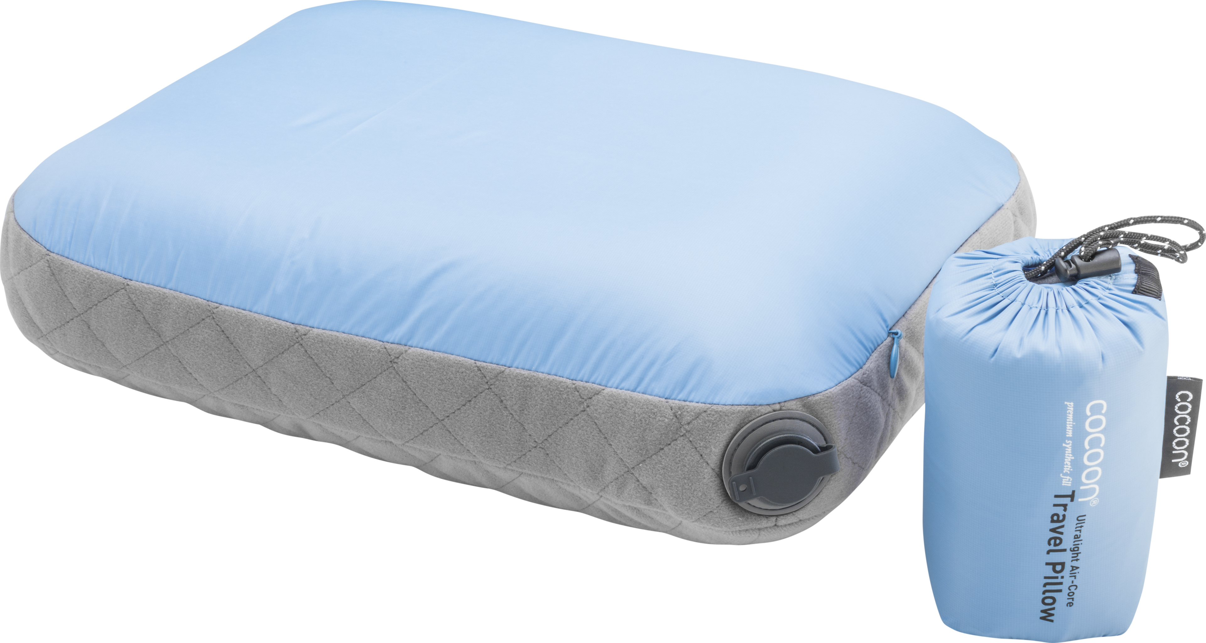 Cocoon Cocoon Air-Core Pillow Ultralight Large Light Blue/Grey