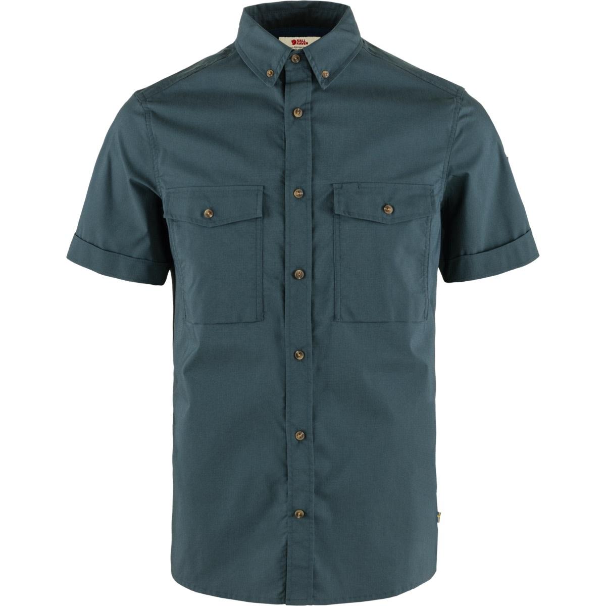Fjällräven Fjällräven Men's Övik Air Stretch Short Sleeve Shirt Mountain Blue
