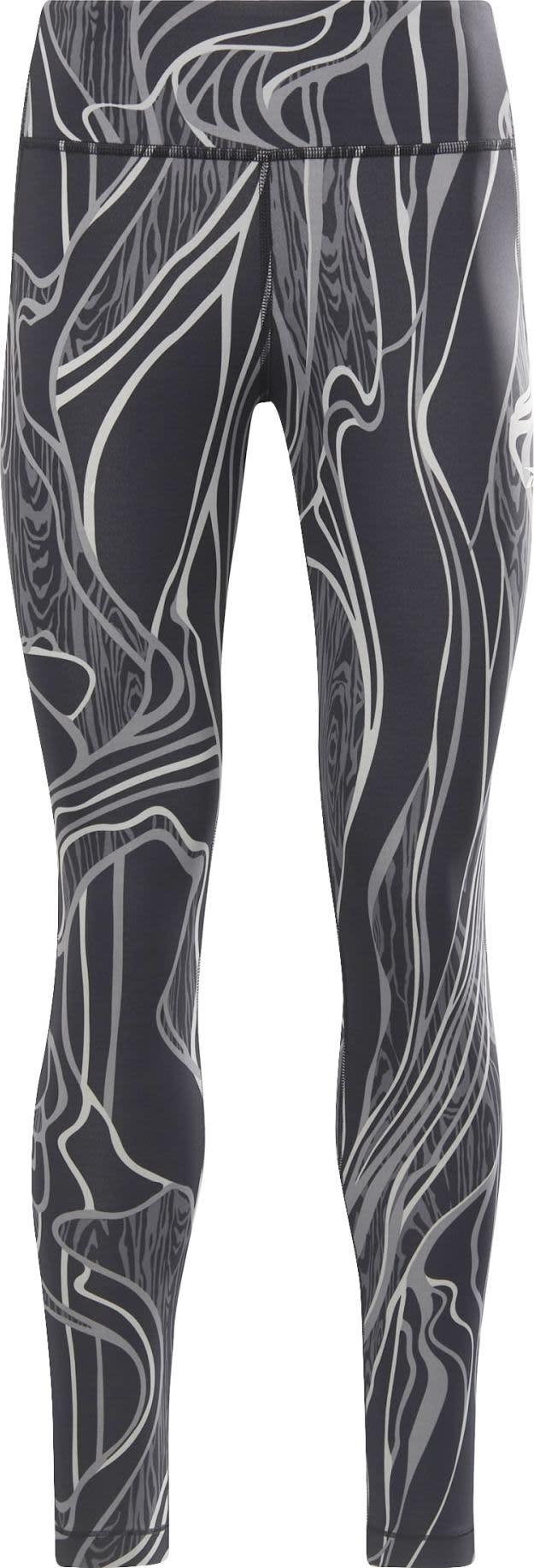 Reebok Reebok Women's Lux Perform Nature Grown Print Mid-Rise Leggings Black