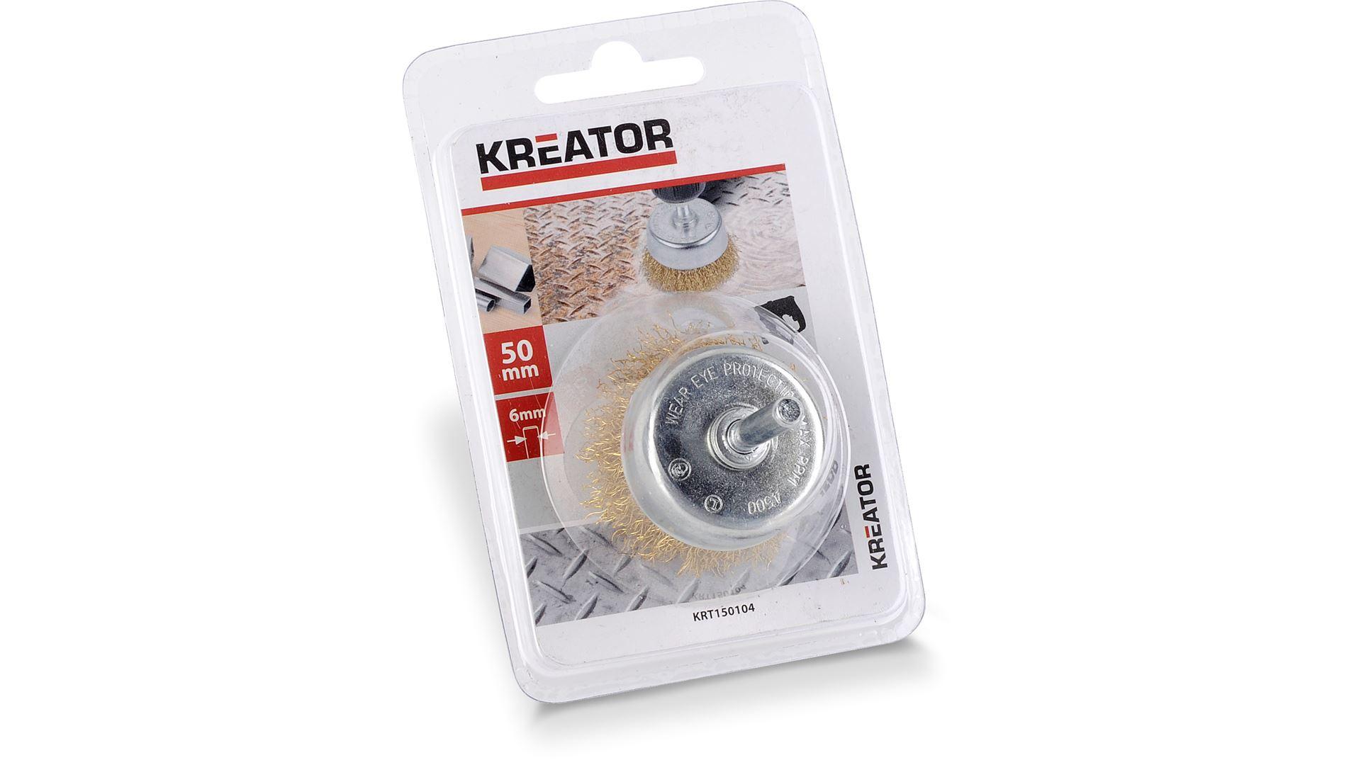 Hero-Tools Kopbørste messing Ø 50 mm 6 mm skaft