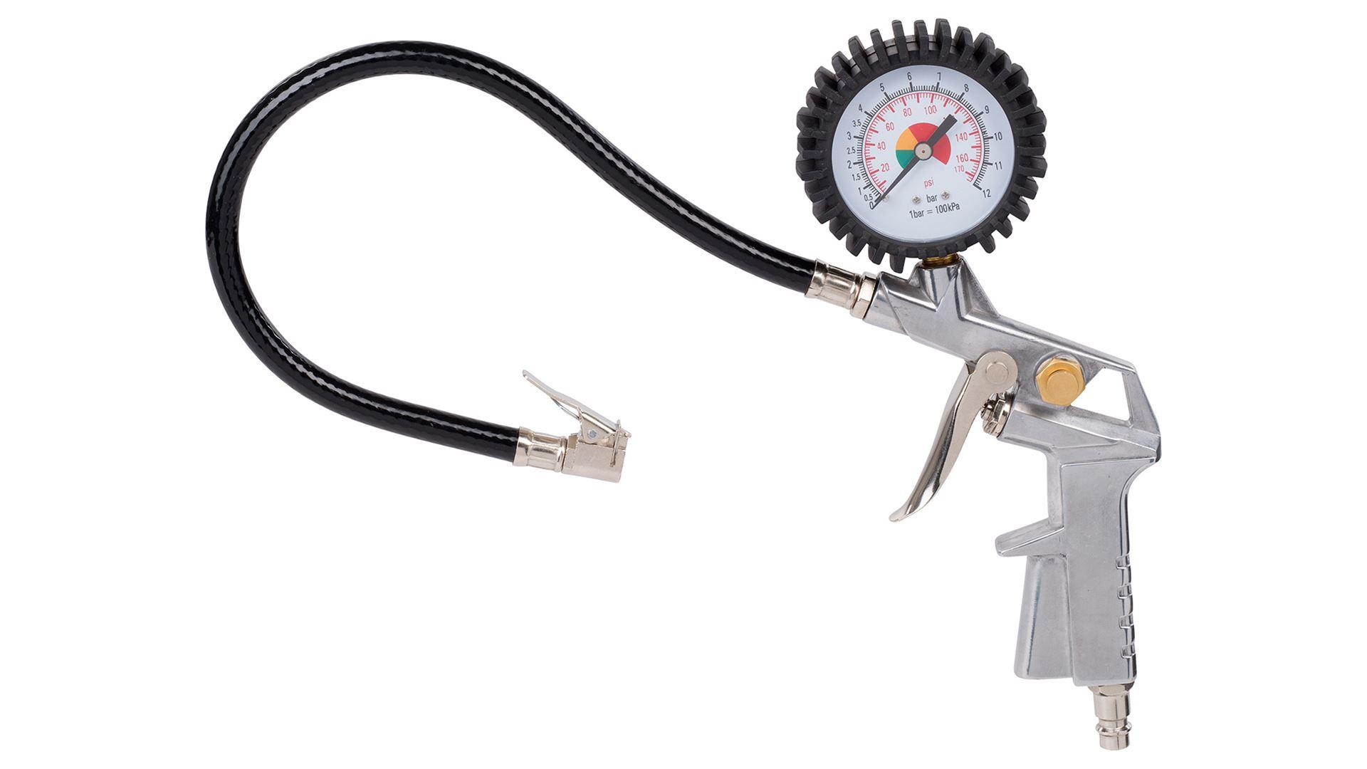 PowerPlus Trykkluft pumpistol med manometer