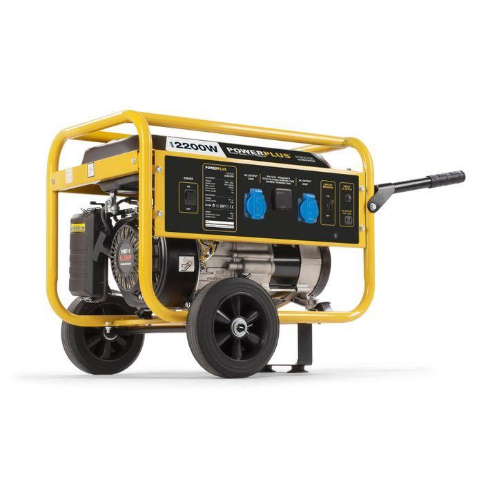 PowerPlus Generator bensin 2200 W 6,5 hk motor 1x230V