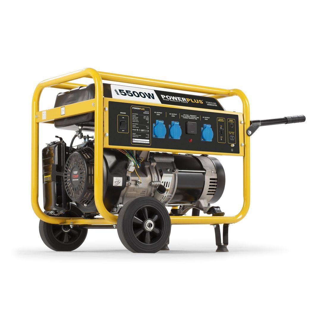 Hero-Tools Benzin generator med hjul 5500 W 25 L