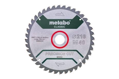 Metabo Sirkelsagblad for tre 216Ã2,4Ã30mm HW/CT Z40 WZ