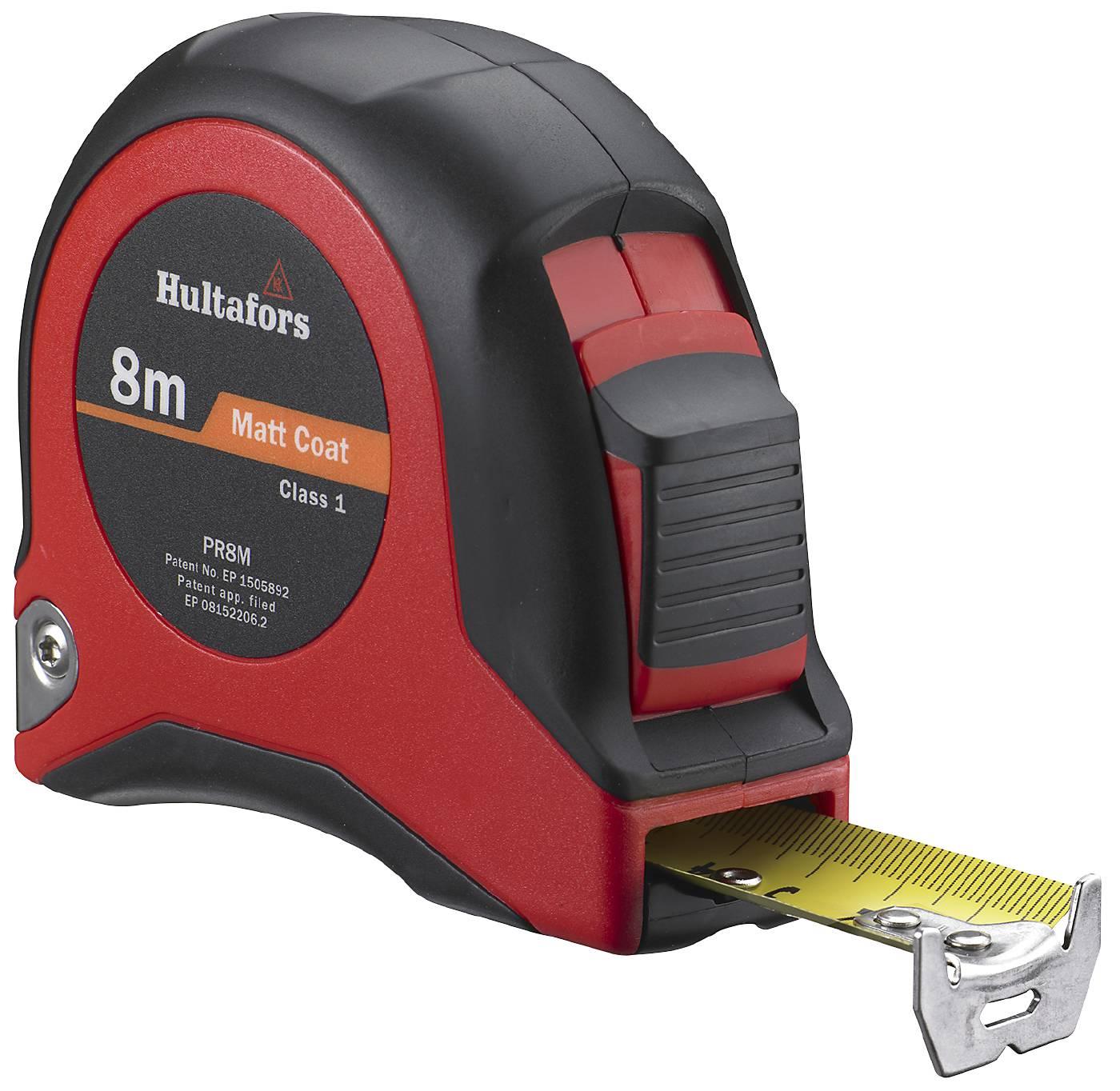 Hultafors Båndmål PR 8M gult bånd, 8 m x 25 mm