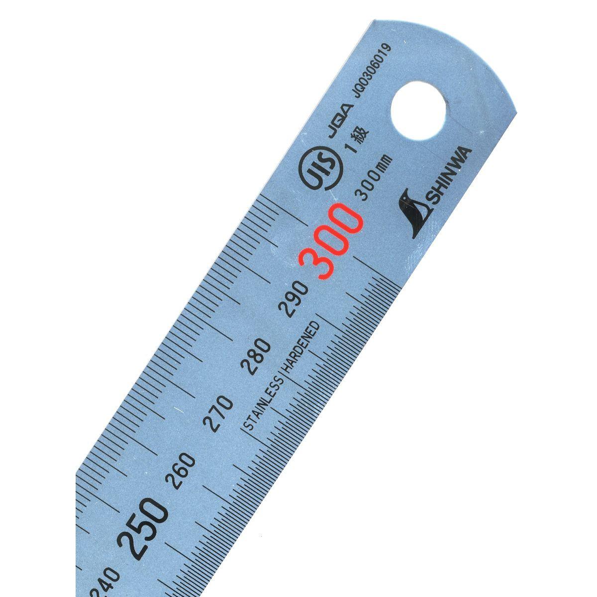 SHINWA Shinwa stållinjal 300 x 25 x 1,0 mm H101C