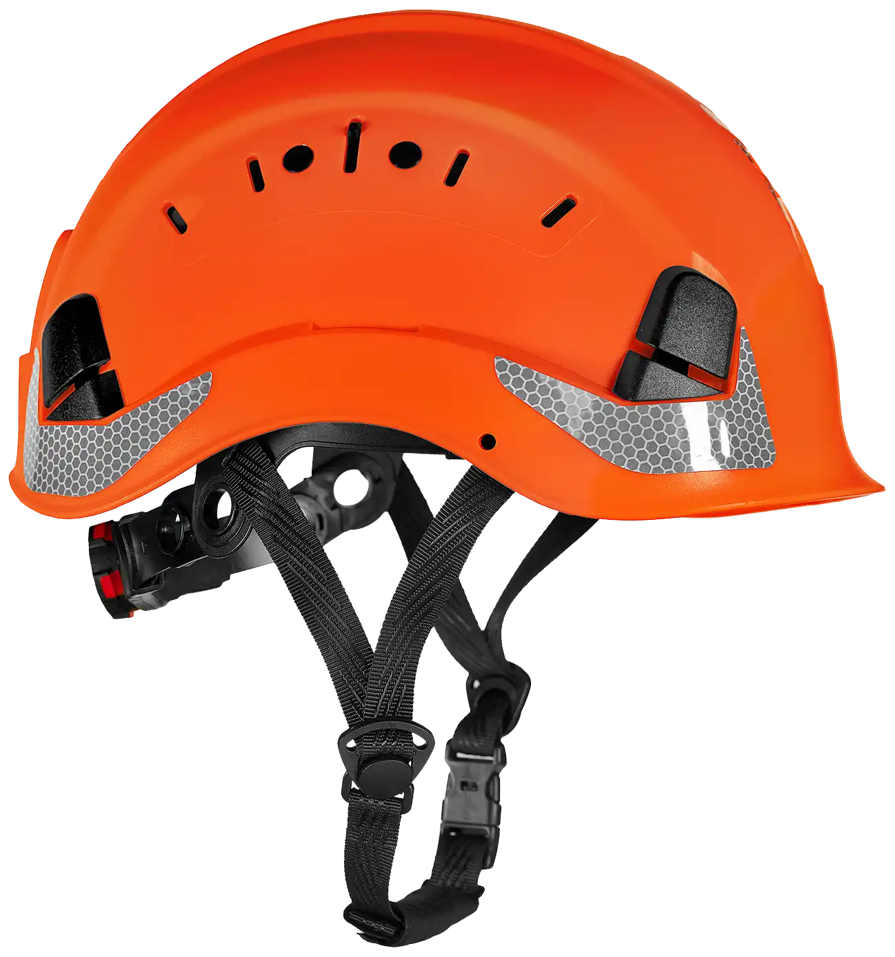 Otto Schachner HelmIQ sikkerhetshjelm m/hakestropp, vent., hi-vis oransje