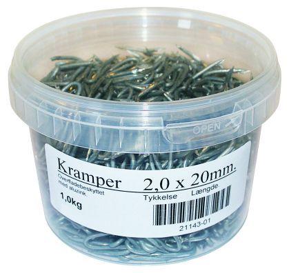 RYOM Gjerdekramper Alu/Sink 2,0/20 mm 1 kg