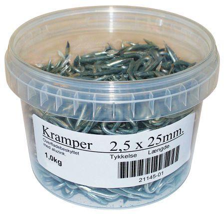 RYOM Gjerdekramper Alu/Sink 2,5/25 mm 1 kg