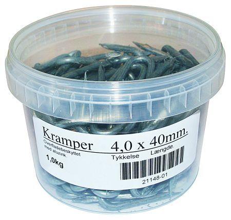 RYOM Gjerdekramper Alu/Sink 4,0/40 mm 1 kg