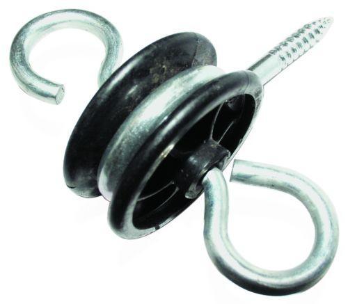RYOM Isolator med skrue + 2 øyne sort 10 stk