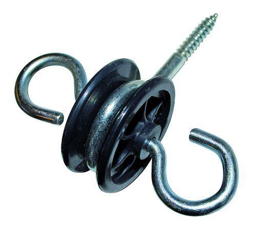 RYOM Isolator med skrue + 2 øyne sort 4 stk