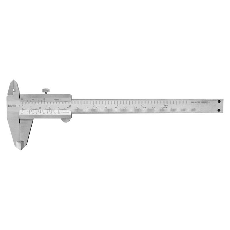 Diesella Skyvelær med skrulås 0-150x0,05 mm og 40 mm kjeft
