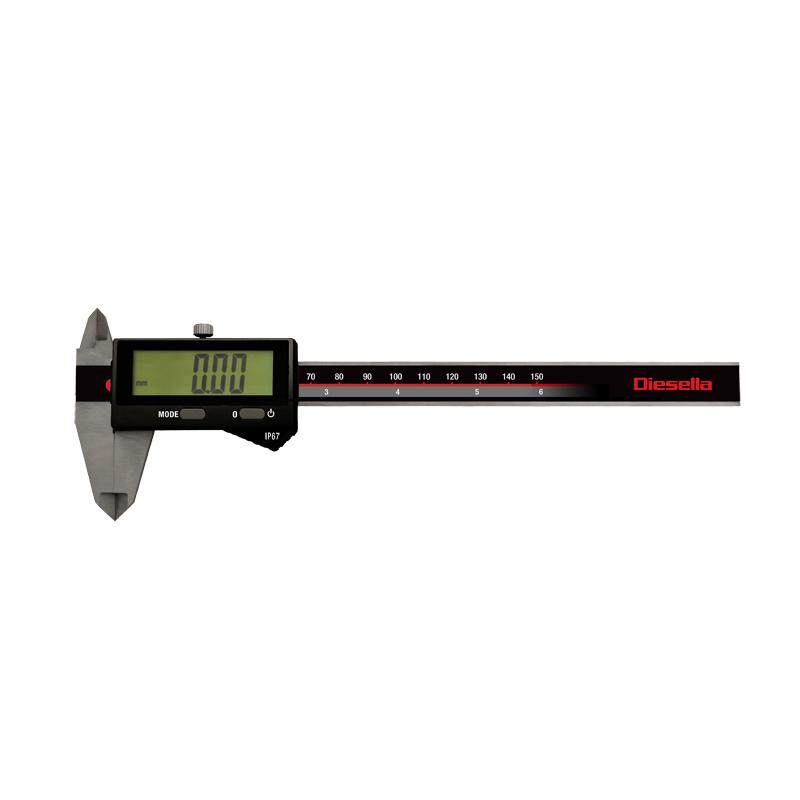 Diesella IP67 digital skyvelær 0-300x0,01 mm med kjevelengde 60 mm