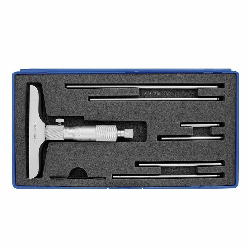 Diesella Dybdemålemikrometer 0-300 mm med sfærisk målehode
