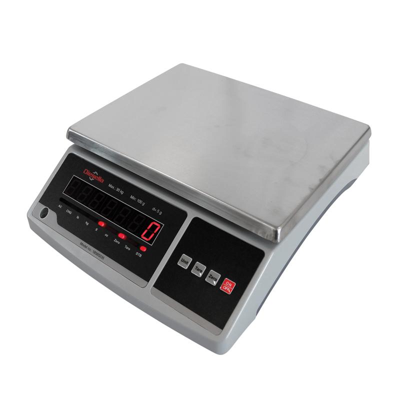Diesella Bordvekt 30 kg / inndeling 5,0 g med LED-display