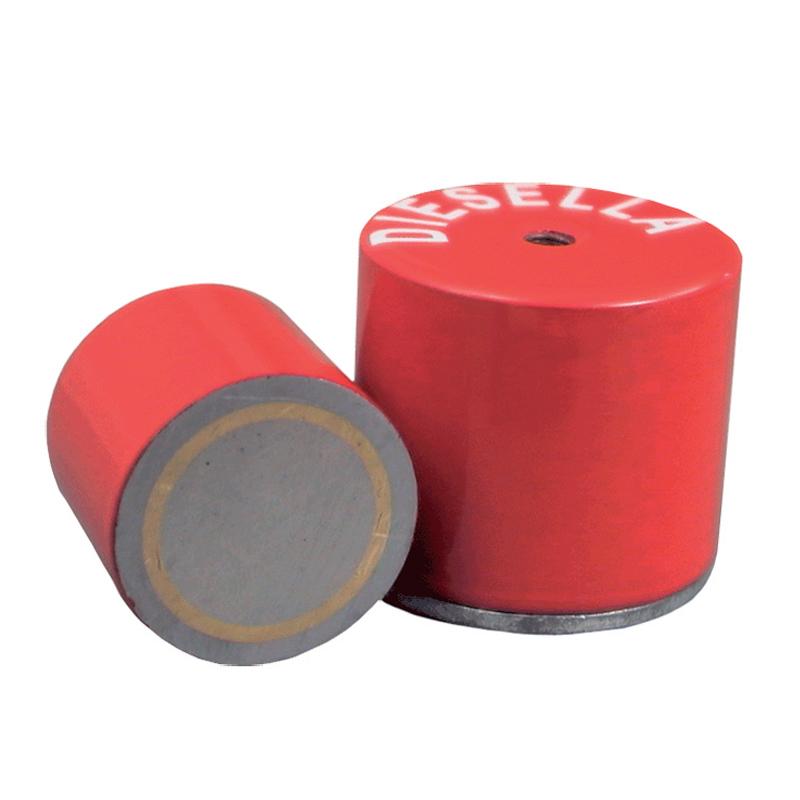 Diesella Høy Pottmagnet Alnico Ø12,7x15,9 mm med M4 gjenge (19N)