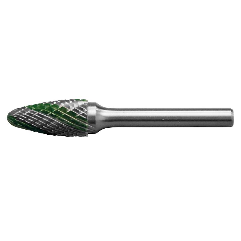 Diesella Fresespiss HM Ø10x20 mm form F (Speedcut) med Ø6 mm skaft