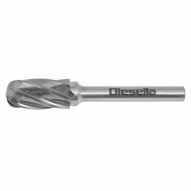 Diesella Fresstift HM Ø8x18 mm form C (Alu. Cut) med Ø6 mm skaft