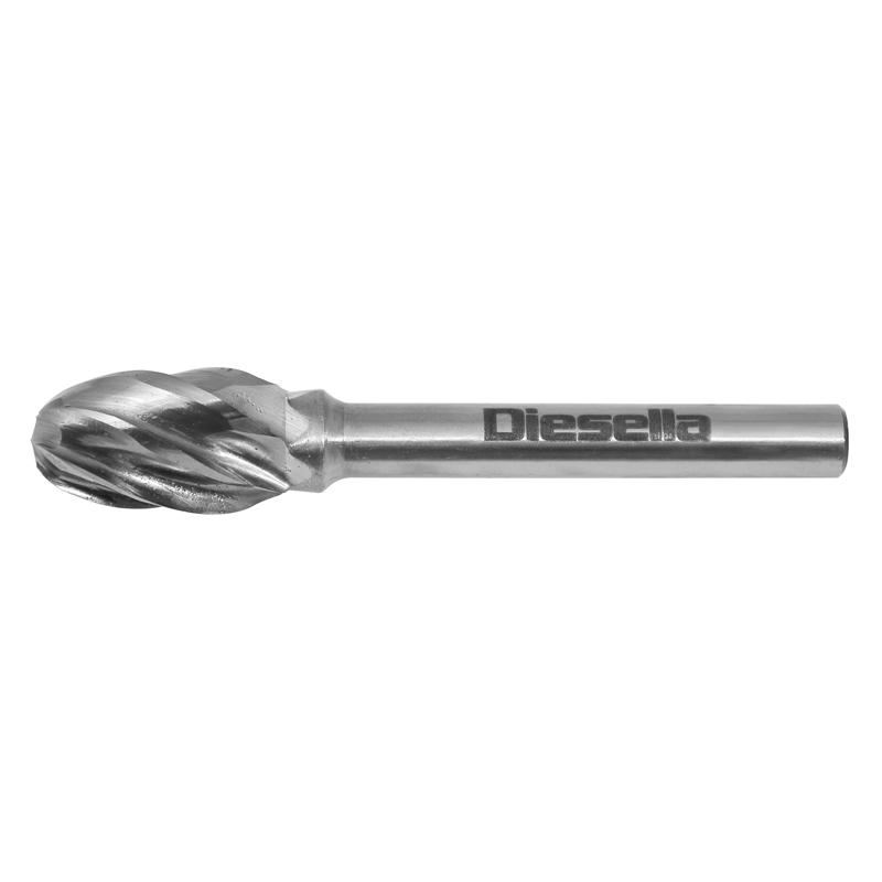 Diesella Fresenål HM Ø12x20 mm form E (Alu. Cut) med Ø6 mm skaft