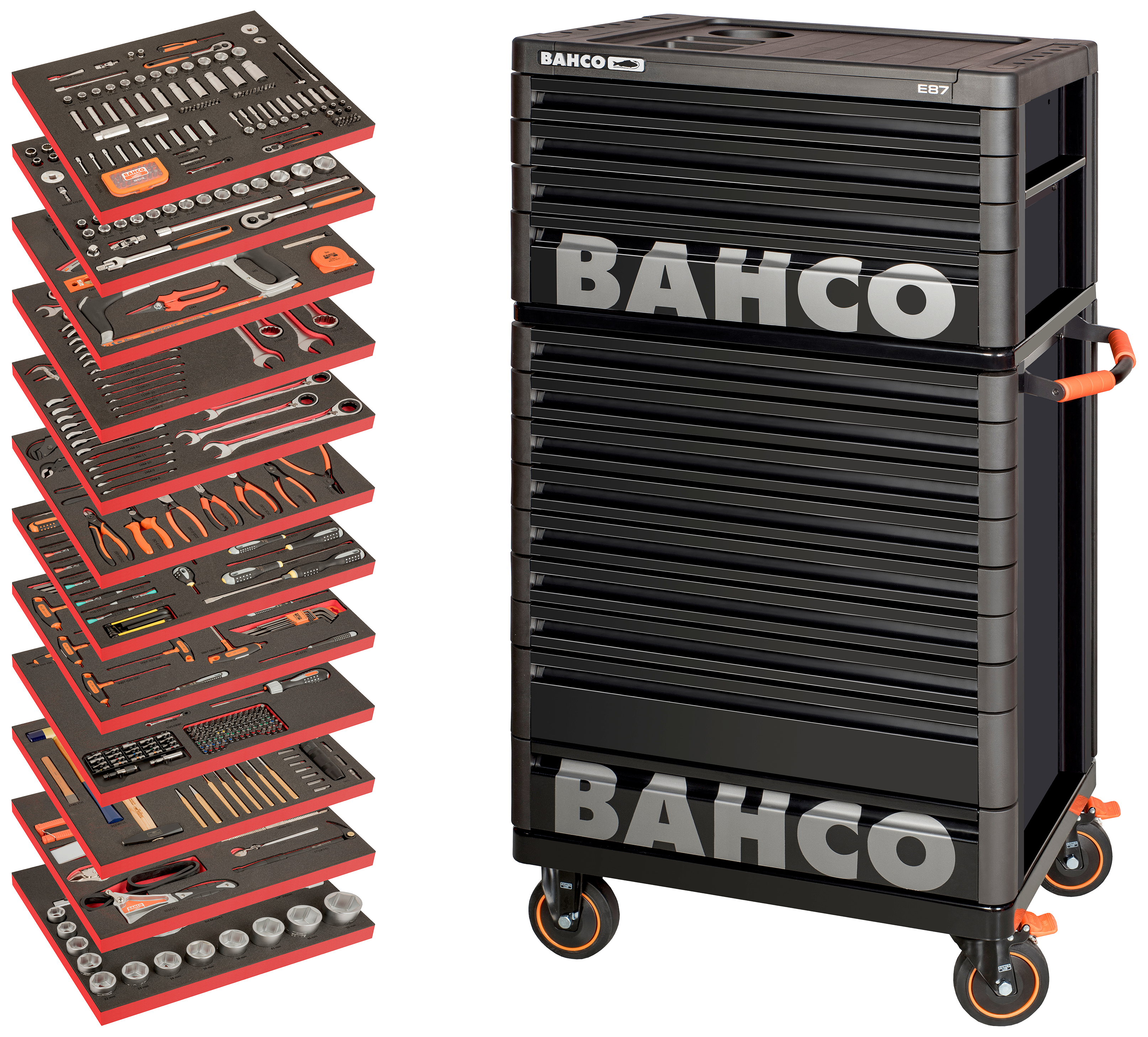 Bahco Værktøjsvogn XLARGE 26" m/værktøj 549 dele