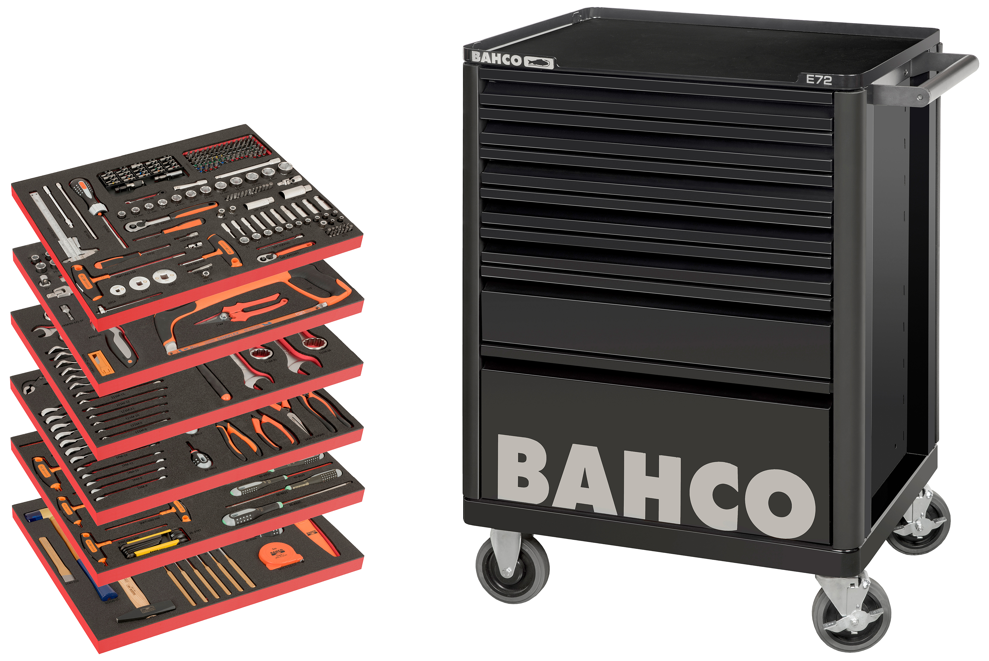 Bahco Værktøjsvogn LARGE 26" m/værktøj 360 dele