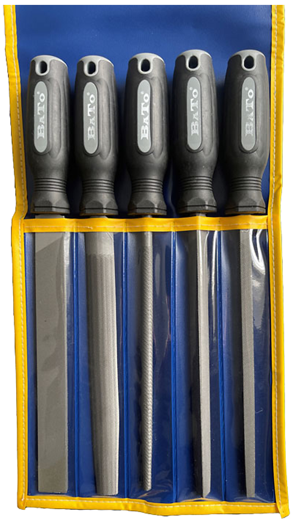 Bato Filsett rund-flatrund-flat-firkant-trekant 5stk