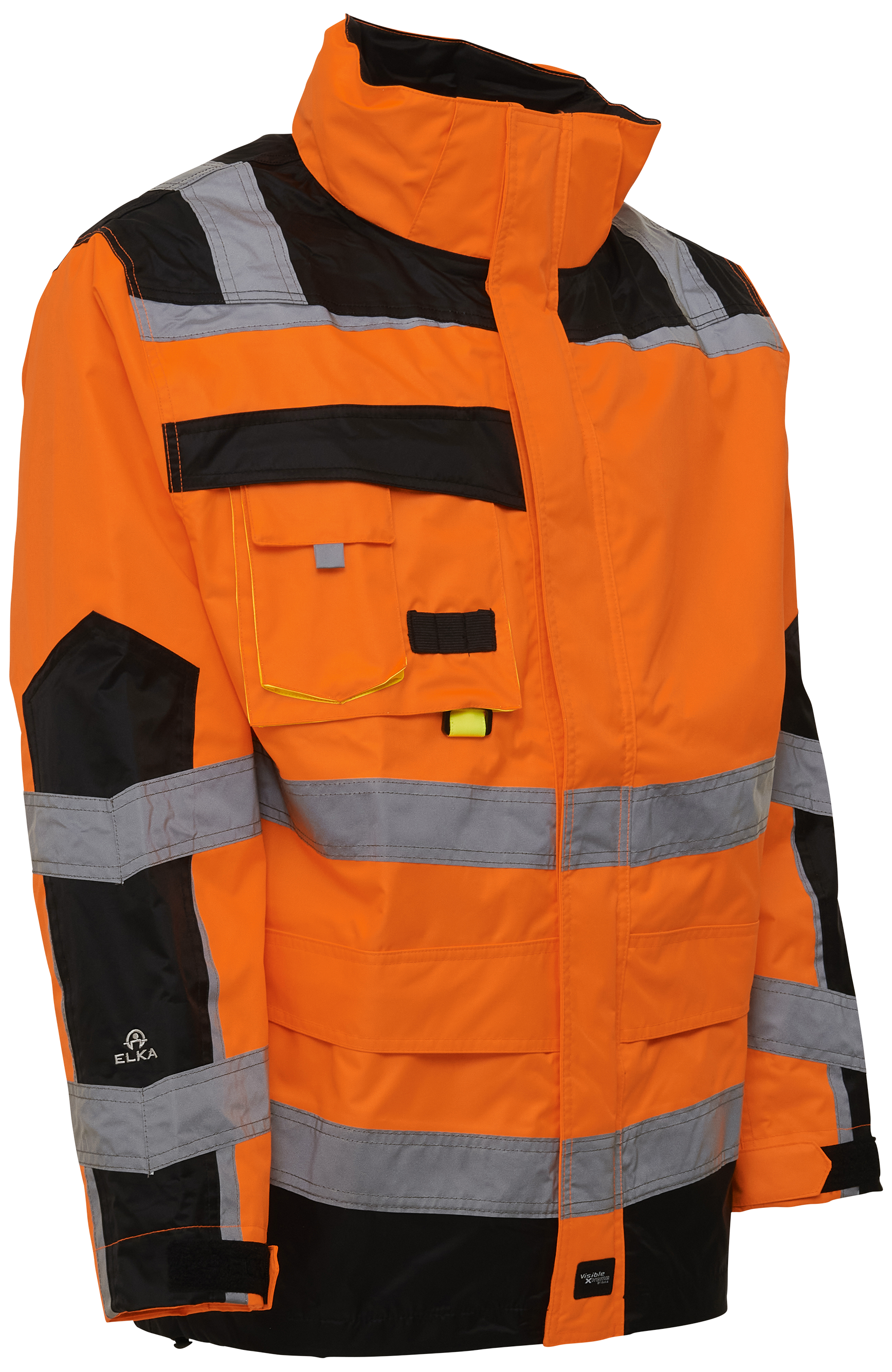 ELKA Synlighetsarbeidsjakke 086004R oransje/svart str. 4XL