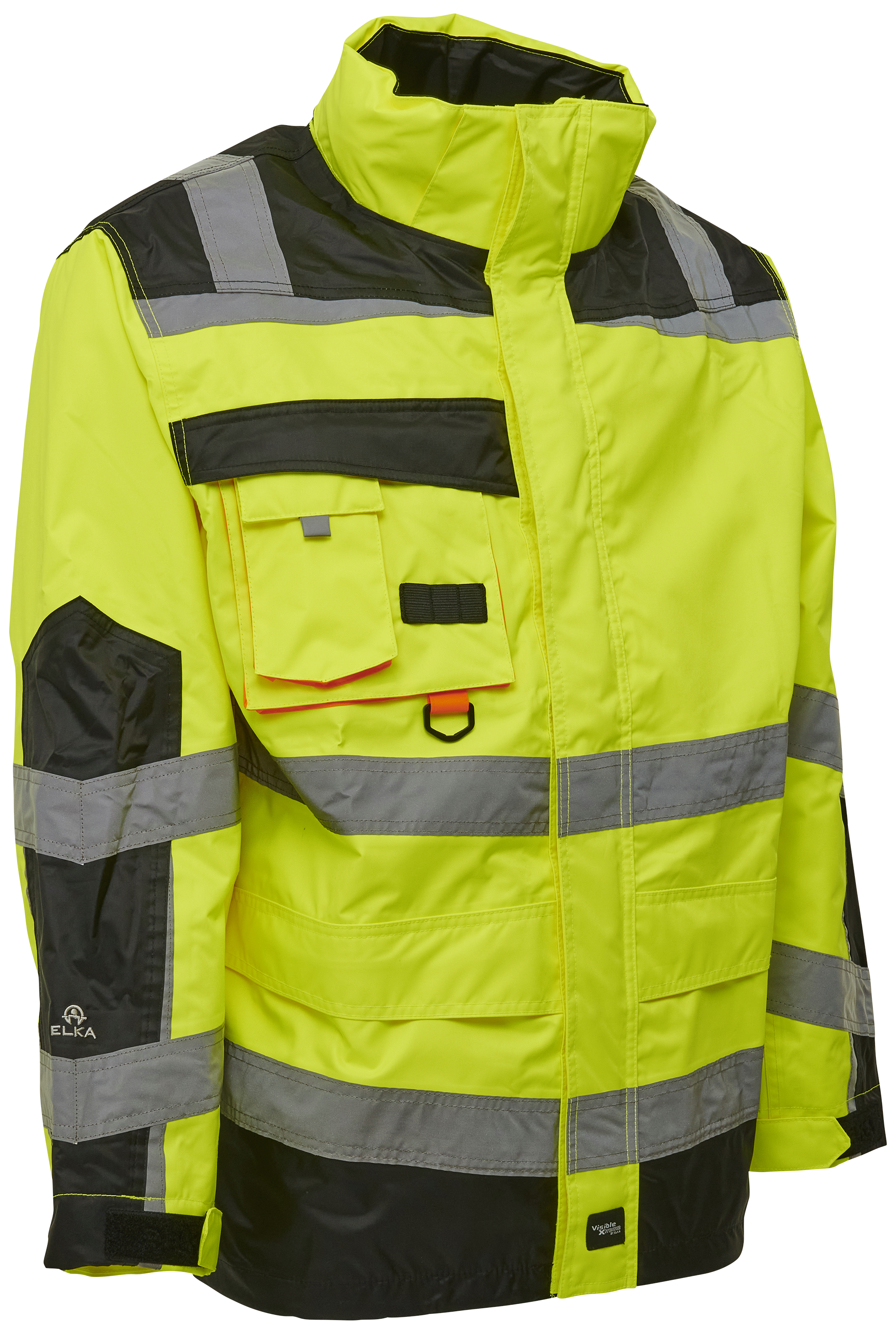 ELKA Synlighetsarbeidsjakke 086004R gul/svart str. 4XL