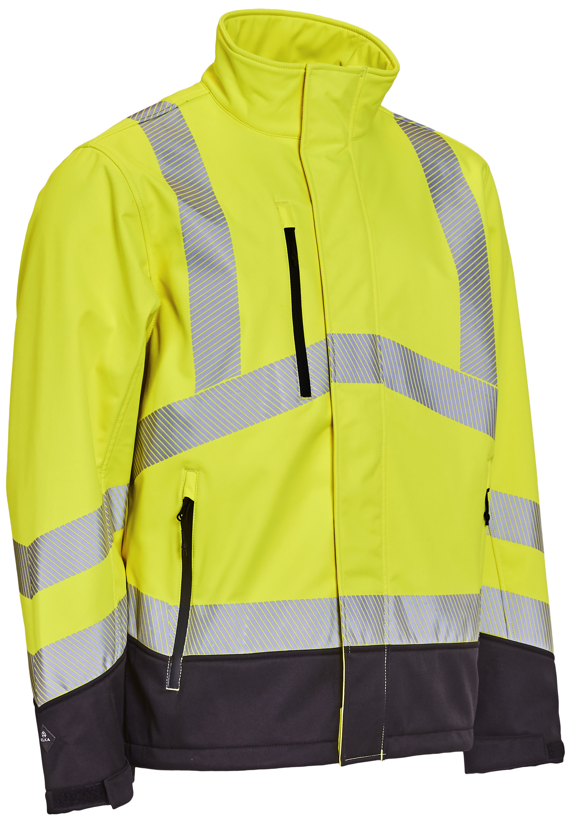 ELKA Synlighets softshelljakke 116505R gul/svart str. 2XL